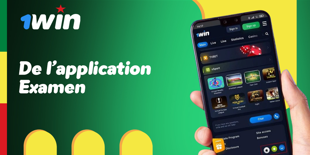 Aperçu général de l'application mobile 1Win