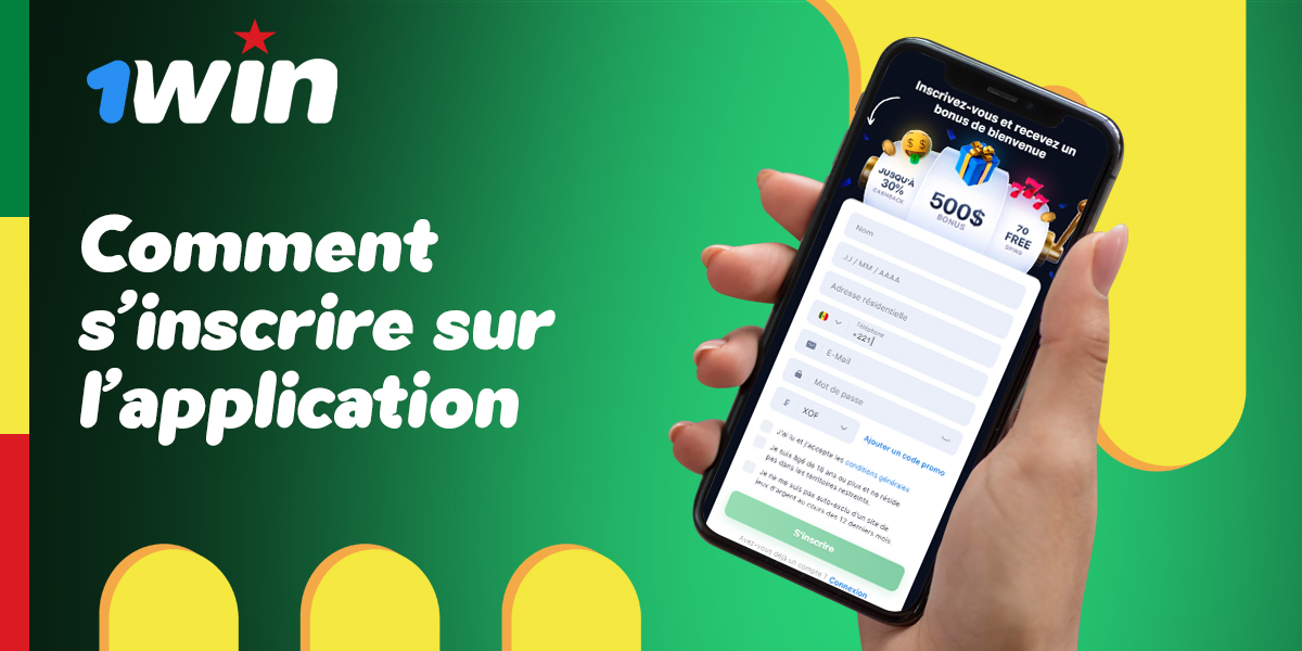 Instructions étape par étape pour l'enregistrement dans l'application mobile 1Win 